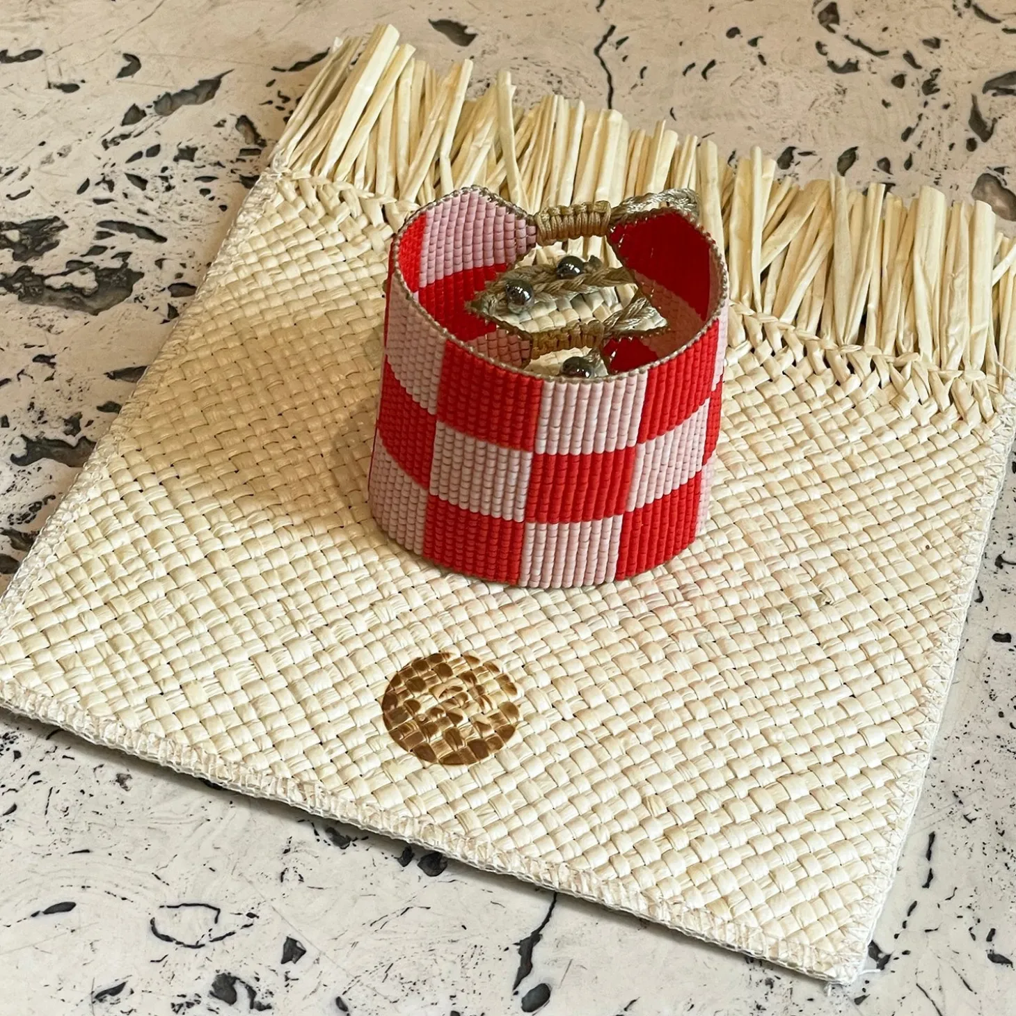 Rumi Bracelet - Nude, Red